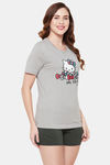 Clovia Cotton Shorts Set - Grey — thumbnail 2