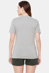Clovia Cotton Shorts Set - Grey — thumbnail 4