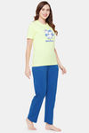 Clovia Cotton Pyjama Set - Yellow — thumbnail 2
