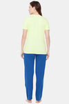 Clovia Cotton Pyjama Set - Yellow — thumbnail 4