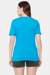 Clovia Cotton Shorts Set - Blue — thumbnail 4
