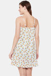 Clovia Rayon Knee Length Nightdress - White — thumbnail 4