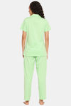 Clovia Cotton Pyjama Set - Green — thumbnail 4