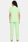 Clovia Cotton Pyjama Set - Green — thumbnail 4