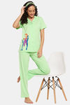 Clovia Cotton Pyjama Set - Green — thumbnail 5