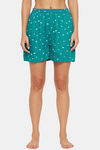 Clovia Rayon Shorts Set - Teal — thumbnail 5