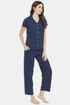Clovia Cotton Pyjama Set - Blue — thumbnail 2