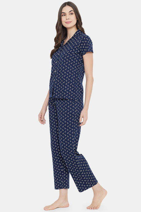 Clovia Cotton Pyjama Set - Blue — image 3