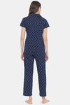 Clovia Cotton Pyjama Set - Blue — thumbnail 4