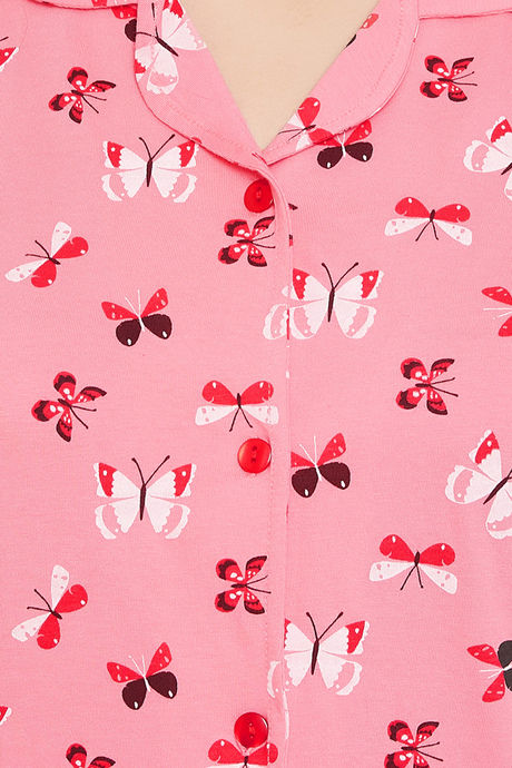 Clovia Cotton Pyjama Set - Pink — image 5