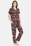 Clovia Cotton Pyjama Set - Black — thumbnail 2