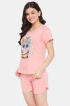 Clovia Cotton Shorts Set - Pink — thumbnail 3