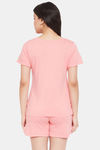 Clovia Cotton Shorts Set - Pink — thumbnail 4
