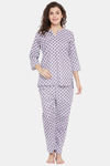 Clovia Cotton Pyjama Set - Blue — thumbnail 1