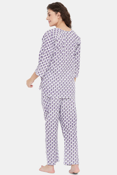 Clovia Cotton Pyjama Set - Blue — image 4