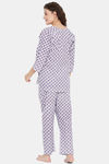 Clovia Cotton Pyjama Set - Blue — thumbnail 4