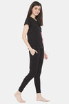 Clovia Cotton Pyjama Set - Black — thumbnail 2