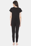 Clovia Cotton Pyjama Set - Black — thumbnail 4