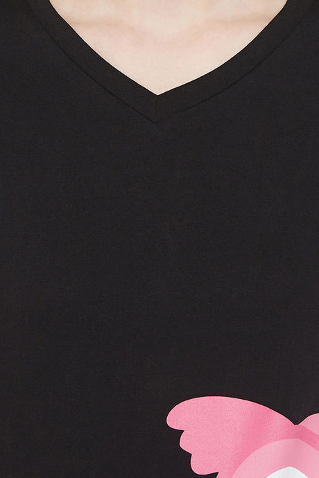 Clovia Cotton Pyjama Set - Black — image 5