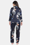 Clovia Satin Pyjama Set - Blue — thumbnail 4