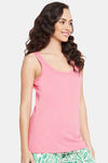 Clovia Cotton Camisole - Pink — thumbnail 2