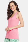 Clovia Cotton Camisole - Pink — thumbnail 3