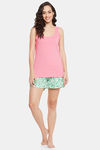 Clovia Cotton Camisole - Pink — thumbnail 5