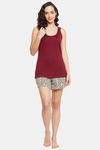 Clovia Cotton Camisole - Maroon — thumbnail 5