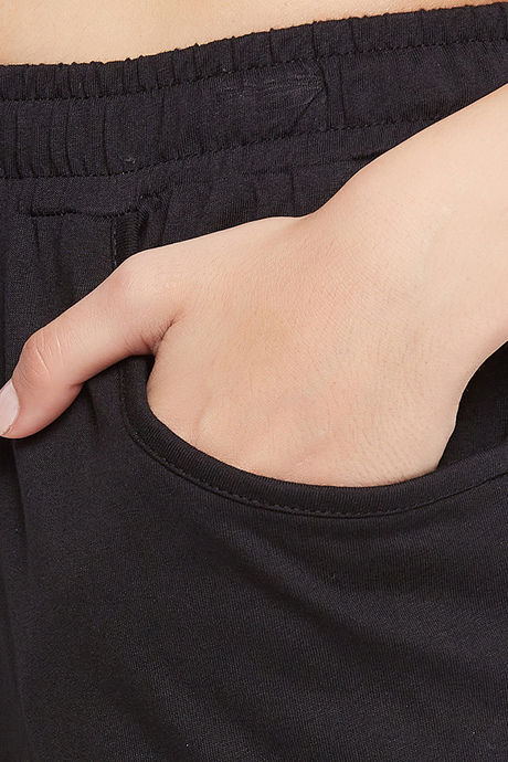 Clovia Cotton Pyajama Set - Black — image 9