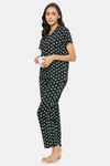 Clovia Cotton Pyajama Set - Black — thumbnail 5