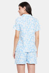 Clovia Rayon Shorts Set - Blue — thumbnail 4