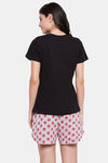 Clovia Cotton Shorts Set - Black — thumbnail 4