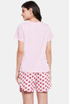 Clovia Cotton Shorts Set - Pink — thumbnail 4