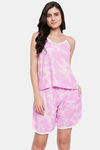 Clovia Rayon Shorts Set - Pink — thumbnail 1