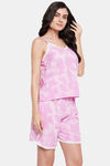 Clovia Rayon Shorts Set - Pink — thumbnail 2
