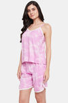 Clovia Rayon Shorts Set - Pink — thumbnail 3