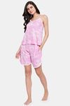 Clovia Rayon Shorts Set - Pink — thumbnail 5