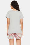 Clovia Cotton Shorts Set - Grey — thumbnail 4