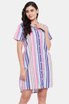 Clovia Rayon Knee Length Nightdress - Assorted — thumbnail 1
