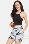 Clovia Cotton Shorts - Blue — thumbnail 6