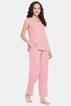 Clovia Cotton Pyjama Set - Pink — thumbnail 2
