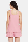 Clovia Cotton Shorts Set - Pink — thumbnail 4