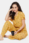 Clovia Cotton Pyjama Set - Yellow — thumbnail 5
