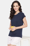 Clovia Cotton Top - Blue — thumbnail 6