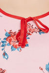 Clovia Cotton Full Length Nightdress - Pink — thumbnail 7