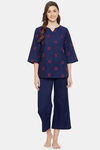 Clovia Cotton Pyjama Set - Blue — thumbnail 1
