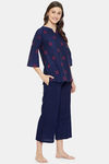 Clovia Cotton Pyjama Set - Blue — thumbnail 2