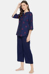 Clovia Cotton Pyjama Set - Blue — thumbnail 3