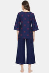 Clovia Cotton Pyjama Set - Blue — thumbnail 4