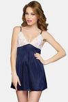 Clovia Lace Babydoll With Sexy Back - Navy Blue — thumbnail 1